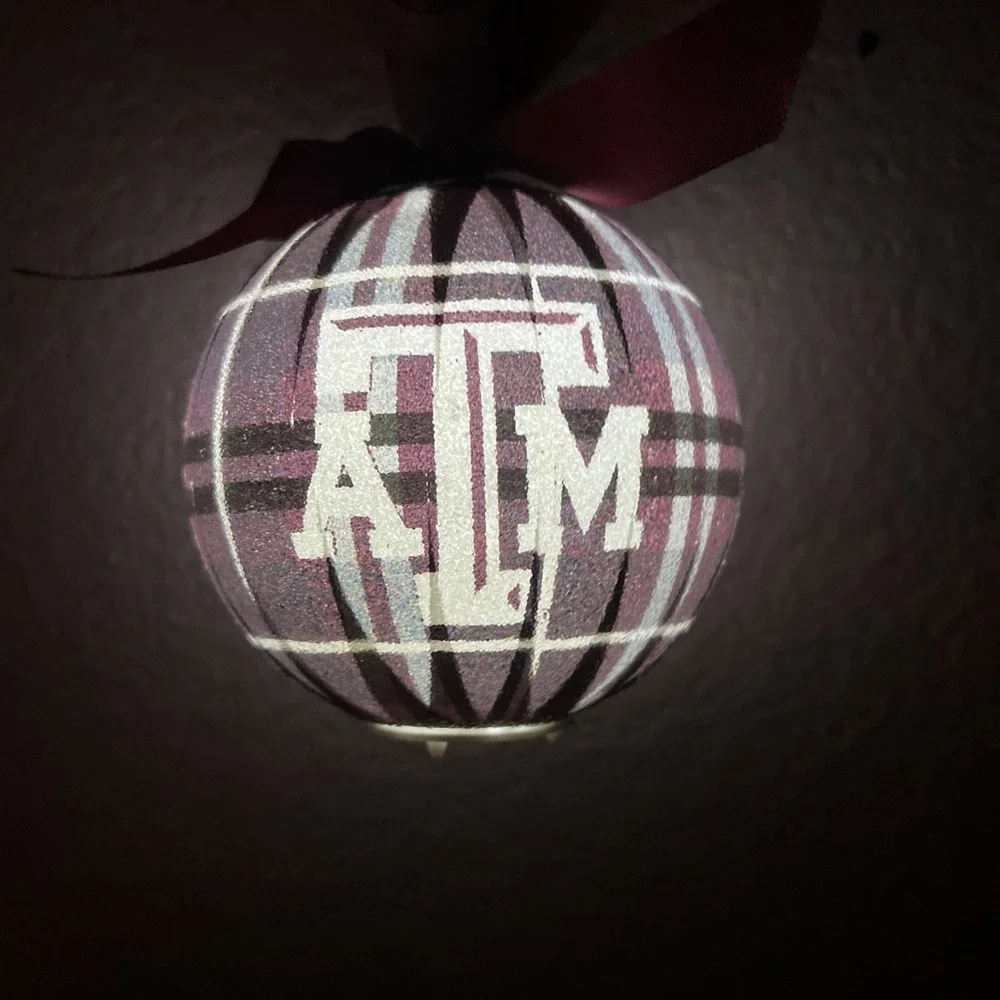 Texas A&M Aggies LED Light Up Christmas Ornament 4